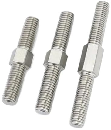 Doppelendige Gewindestange M6 M8 - Stehbolzen aus Edelstahl 304 mit Links- und Rechtsgewinde for Industrie- und Heimwerkeranwendungen(M8x50mm 2pcs)