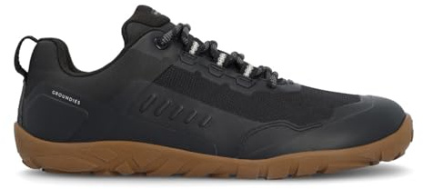 GROUNDIES All Terrain Low/High 2.0 Men - robuster, Outdoor Herren Barfußschuh/Wanderschuh (Low Black, EU Schuhgrößensystem, Erwachsene, Numerisch, M, 43)