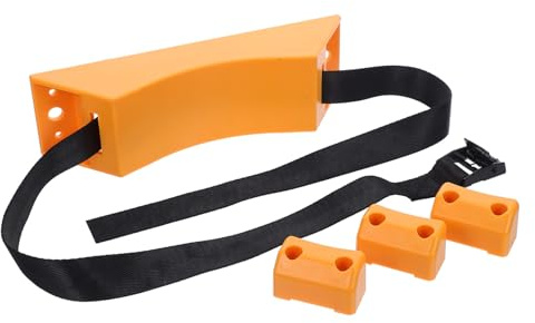 MOLUCKFU Gas Cylinder Bracket Wall Mount with Safety Strap for 40l Oxygen and Hydrogen Tanks Industrial Welding Gas Bottle Holder Set with Yellow Base