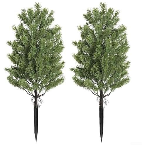 Yhenlovtt Artificial Cypress Topiary 21.6 Inch, Realistic Faux Evergreen Decorative Plant for Indoor Outdoor Use in Home, Garden, Office Spaces(green)