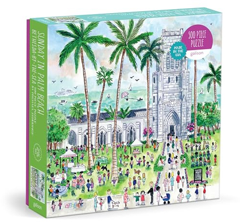 Michael Storrings Sunday in Palm Beach Bethesda by the Sea 500 Piece Puzzle