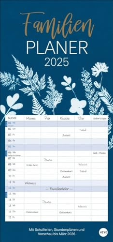 Indigo Familienplaner 2025: Großer Familienkalender mit schönem Design und viel Platz für Termine: Organisationstool und Blickfang in einem! Kalender 2025 mit 5 Spalten. (Familienplaner Heye)