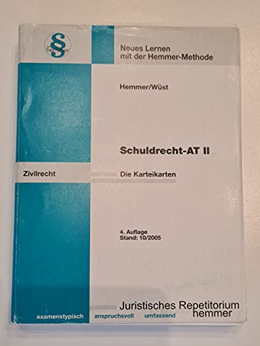 Schuldrecht AT II - Karteikarten (Karteikarten - Zivilrecht)