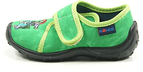 Rohde 2146 Boogy Jungen Schuhe Kinder Hausschuhe, Größe:27 EU, Farbe:Grün
