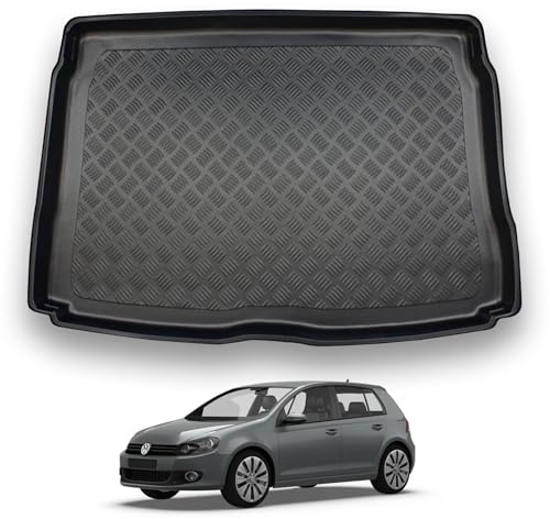 NOMAD Boot Liner Mat for VW Golf 2008-2013 | Tailored PE Car Boot Protector Tray, Waterproof Raised Edge Trunk Mat, Easy Clean Cargo Floor Liner
