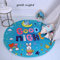 DOTBUY Krabbeldecke für Baby Aufbewahrungstasche, Kinderzimmer Dekoration Kinder Kuschelige Ausflug Spielmatte Runde Teppich Baumwolle Crawl Toy Bodenmatte (150cm,Gute Nacht)