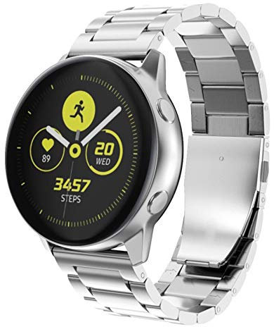 Lobwerk Correa de Metal para Samsung Galaxy Watch/Active 2/Gear Sport S2 Classic (20 mm) Smartwatch Correa de Repuesto