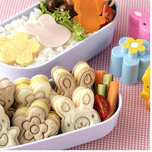 3cps Sandwich Mini Mignon Coupe-Formes Ensemble pour Les Enfants en Plastique Bento Sandwich Moule Pain Biscuit Appareil Gaufrée