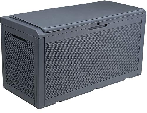 YITAHOME Grand Boîte de Rangement Extérieure en Résine de 380L avec pour Meubles de Patio, d'extérieur, Outils de Jardin et Fournitures de Piscine - Étanche, Verrouillable