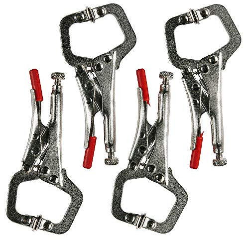 Pack of 4 x Mini 5 C Clamps Locking Mole Grip Pliers