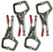 Pack of 4 x Mini 5 C Clamps Locking Mole Grip Pliers
