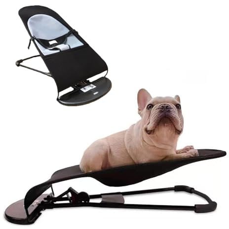 Ngiftey Sedia a dondolo per cani, sedia a dondolo portatile per gatti, letto per cani e gatti, sedia a dondolo pieghevole per animali domestici