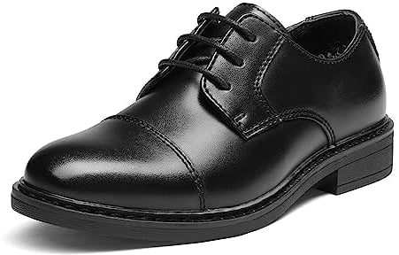 Bruno Marc Zapatos de Cordones Niños Zapatillas de Vestir Oxfords Clásico Formales Derby para Chico,Size 35,Negro,SBOX211K
