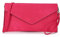 Long & Son Women's Envelope Style, Wristlet,Shoulder, Clutch Bags. 120343 (Rose Pink)