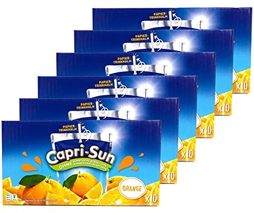 Capri-Sun - 6er Pack Capri Sonne Orange - Caprisonne Vorteilspack (10 x 0.2 Liter) perfekt für Unterwegs 100 % Erfrischung dank fruchtigem Orangen Geschmack