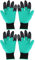 Pflanzen Handschuhe Gartenhandschuhe Atmungsaktiv Gartenhandschuhe Für Graben Gartenhandschuhe Mit Krallen Garten Gloves Wasserdichte Gartenhandschuhe Für Herren und Damen,zum Graben(8 Klauen 2 Paar)