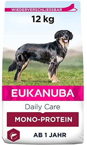 Eukanuba Daily Care Mono-Protein Hundefutter - Trockenfutter mit nur Lachs als tierischem Protein, allergenarme Rezeptur, 12 kg