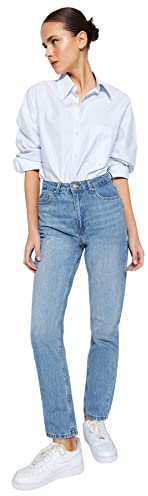 Trendyol Jean Bootcut Taille Haute et Évasé Femme