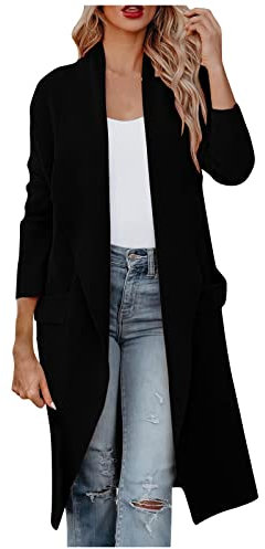 Black Friday Angebote 2024 Ab Wann Wintermantel Damen,Kaschmir Mantel Cardigan Frauen Coole Winterjacken Thermojacke Kurze Daunenjacke Hemdjacke Regenkleidung Fahrrad Regenkleider(1-Schwarz,M)