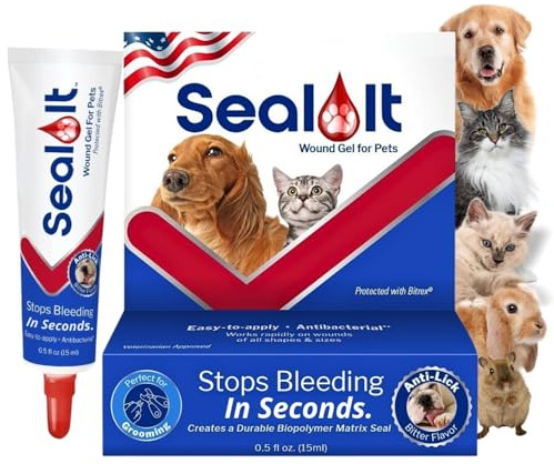 Seal It - ® Dog Wound Care Gel | USA Made Wound Gel for Pets That Stops Bleeding in Seconds and Seals Minor Open Wounds