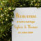 Stickers mariage personnalisable pour panneau de bienvenue. 14 couleurs au choix.