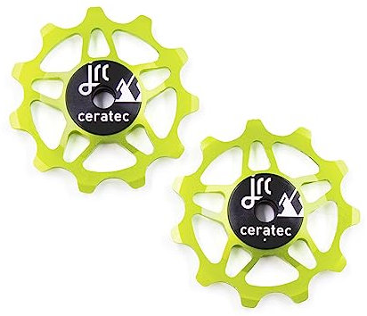 JRC Components 11T Keramik Riemenscheibe Räder | Kompatibel mit Shimano Dura Ace R9250 | Hybrid Keramik Umwerfer Riemenscheibe Rad Geeignet mit Shimano 12 Gang | Schaltwerk Riemenscheibe Räder - Acid