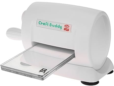 Briartw Schneidemaschinen zum Basteln, 1 Paar kleine Schneidepads und Mini-Stanzmaschine, weiße Stanzmaschine, manuelle Pressmaschine, Stanzmaschine zum Basteln