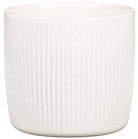 Scheurich Solido Linea Pot de fleurs en céramique, couleur perla, 21,2 cm de diamètre, 19,3 cm de haut, 5,6 l de vol.