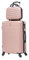 CELIMS - Grande Valise de Voyage avec Vanity Trousse de Toilette 30cm Rose Gold Rigide à 4 roulettes Légère Taille Soute 23kg 75cm Femme | Valise Grande Taille avec 4 Roues 75cm | Valise Rose Femme
