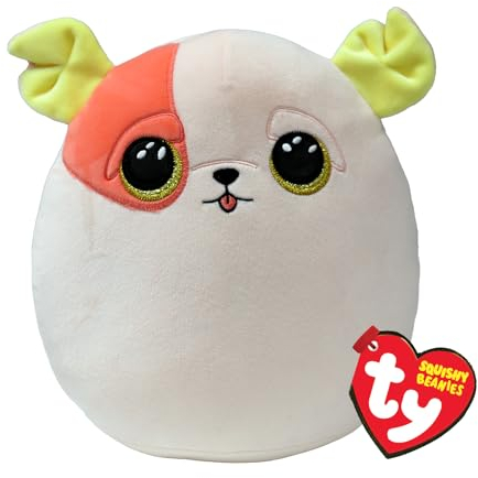 TY Patch Hund Squish a Boo 10 Zoll - Squishy Beanies für Kinder, weiche Babyspielzeuge aus Plüsch - Sammlerfreundliche kuschelige Teddybären