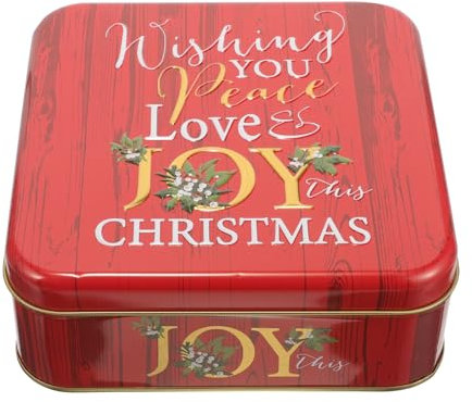 Metall Weihnachtskekse Keksdosen Gebäckdosen Aufbewahrungsdosen: Groß Weihnachtskeksdosen Weihnachtliche Plätzchendose Blechdose mit Deckel Weihnachtliche Vorratsdose für Cookies