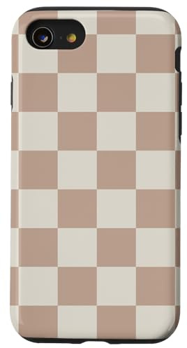 Light Beige Vanilla Checkered Classic Big minimalism Case for iPhone SE (2020) / 7 / 8