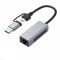 2.5G USB3.1 Ethernet Adapter, 2-in-1 USB-A/USB-C to 2.5Gbps Ethernet Adapter, USB 3.1 to RJ45 Network Converter for PC Laptop Windows Mac OS Linux