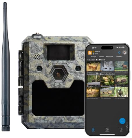 icuserver ICU CLOM Cam 5 - ICU Wildkamera 4G mit Full HD Bildern und Videoqualität, Nachtsicht, Bewegungssensor und Handyübertragung, inklusive 16GB SD-Karte mit Bewegungsmelder und App