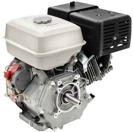 YNAADYH 4 Takt Benzinmotor mit 15 PS, Go Kart, 420 cc Benzinmotor, Ersatzmotor für Gokart mit 4 Takten, 4 Takt OHV Benzinmotor für den Garten 9,7 KW/3600 U/min (schwarz)