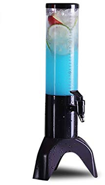 Dispensador Agua, dispensador Torre Cerveza con Grifo, dispensador Bebidas con núcleo Hielo, Transparente