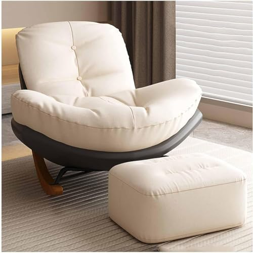 Schaukelstühle, Schaukelstuhl für Kinderzimmer, weicher Schaukelstuhl mit Fußhocker-Design, bequemer gepolsterter Schaukelstuhl, Gleiter, Wippe, Wohnzimmer-Sofa, Schaukelstuhl, Liegestuhl für kleine S