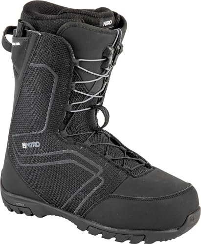 Nitro Herren Snowboards Sentinel TLS '23 All Mountain Freestyle Schnellschnürsystem Günstig Boot Snowboardboot, True Black, MP 32.0 // EU 48 // US 14