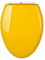 Brigtviee Siège De Toilette en Couvercle,Grande Sélection De Abattants WC en Polypropylène, Siège De Toilette Couleurs,Abattant WC Forme en V,Plastique Réglable, PP,Jaune