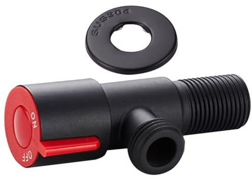 HOMOCONO Toilet Valve Shut Off Valve Angle Stop Valve Angle Valve Water Diverter Toilet Splitter 3 Way Tankless Water Heater Valve Kit Toilet Stop Valve Diverter Valve Red Stainless Steel