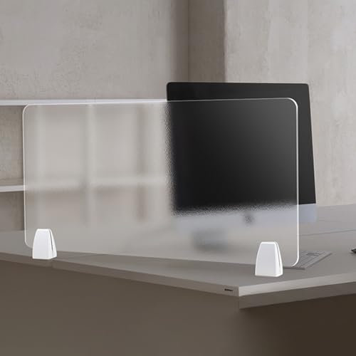 Clamp on Desk Dividers For Students, Frosted Clear Office Desktop Privacy PanelAcoustic Shields for Classroom Learning Counter Reception Working, Table Cubicle Separators System ( Color : 1 pc , Siz