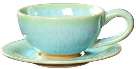 Juego de tazas de café de gres, taza de café con leche vintage, juego de tazas de café de cerámica, estilo japonés, tazas de té de gres de 150 ml, regalos para amantes, padres y amigos, 12 x 5 cm