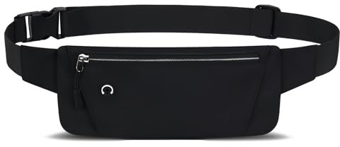 ZWWOGE Laufgürtel für Handytasche Joggen, Bauchtasche Herren Damen Sport, Elastischer Laufgürtel Handy, Lauftasche Jogging Tasche für Laufen Joggen Zubehör Running Belt, Laufen Zubehör, Schwarz