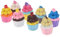 Veemoon Cupcake Keychain Diy Charms 8pcs Resin Simulated Cake Shape Charms for Refrigerator Magnet Decor