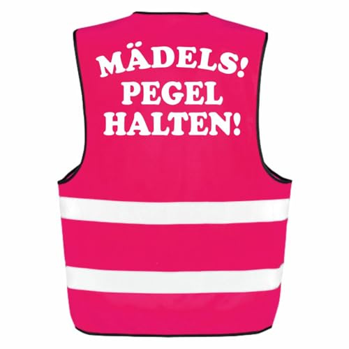 Spaß Kostet Warnweste Pink lustige Sprüche Mädels Pegel halten JGA Malle mallorca girls