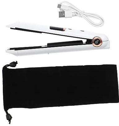 OUNONA Plancha de Pelo Inalámbrica 2 1 Rizador Portátil Tamaño Compacto Multiusos para Mujeres para Incluye Cable USB