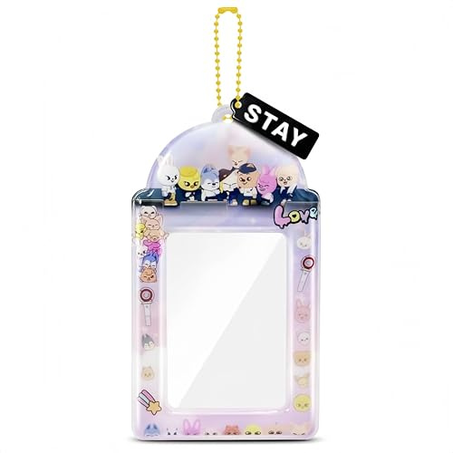 AYVRUOP Stay Fotokartenhalter Schlüsselanhänger,Teiliges SKZ Merch für Kpop Fans,Süße SKZOO Anhänger,Kpop Photocard Holder,Fotokarten Halter Kpop,1Pcs
