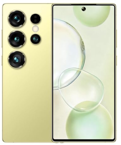 LatsYrs Entsperrtes Smartphone mit 4,5-Zoll-Display, 3 GB RAM + 32 GB ROM, Dual-SIM, Dual-Kamera, Android 10.0, Bluetooth, FM, GPS, Pocket 4G-Mobiltelefon (Yellow)