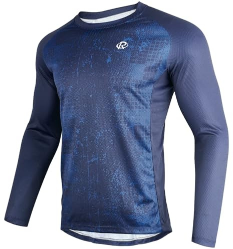 ROTTO Herren Mountainbike Trikot Langarm Radtrikot für MTB BMX Downhill Kurze Ärmel Schnell Dry, Cyberpunk-Stil