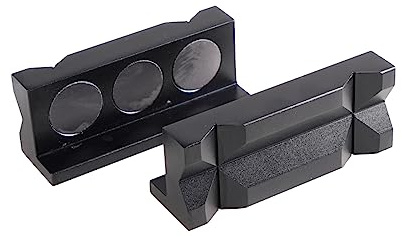 RASTKY Magnetische Schraubstockbacken-Pads aus Aluminium, Langlebige 4-Zoll-Schutzeinsätze für Schnelle Einrichtung, für Rennfahrer und Hot-Rod-Enthusiasten, Schwarz, 2er-Set